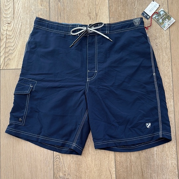 Daniel Cremieux Other - Cremieux Dark Navy Cargo Trunks Men's Swimwear NWT Size Large